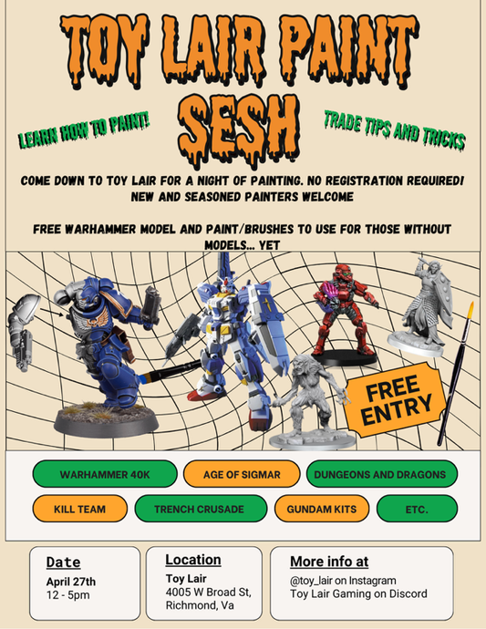 Toy Lair Paint Session Poster