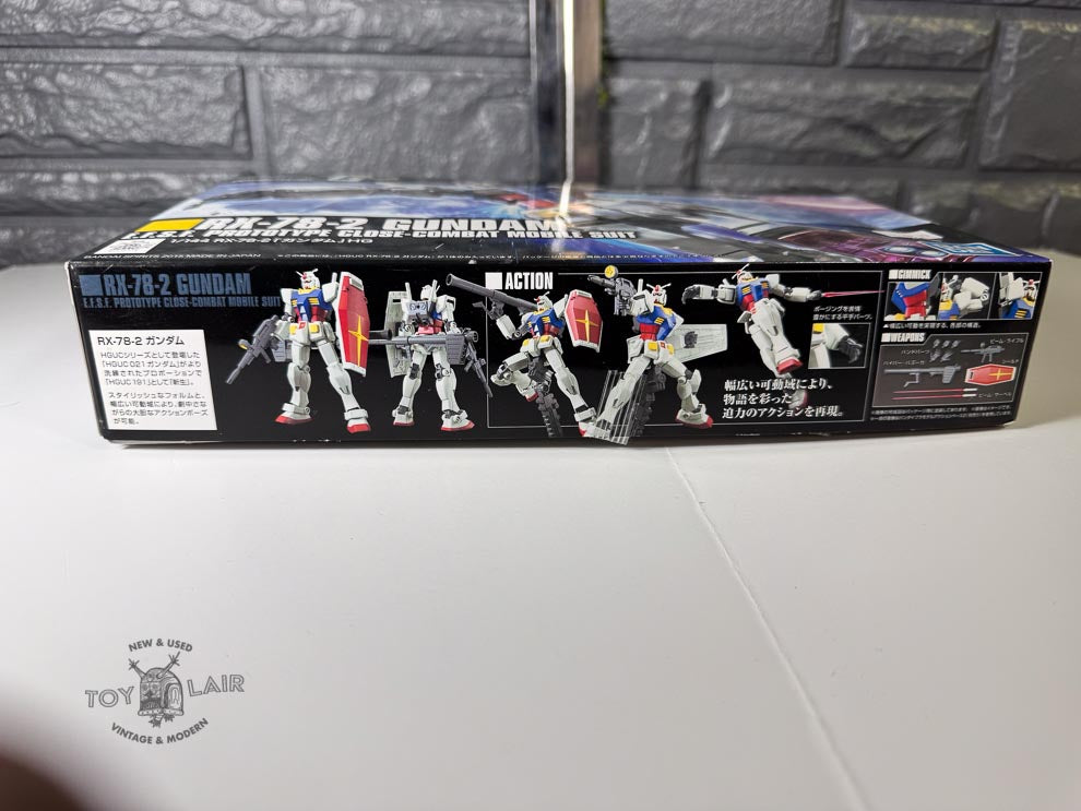 BANDAI HGUC Gundam RX-78-2 1/144 SCALE MODEL E.F.S.F Prototype Close-Combat Mobile Suit