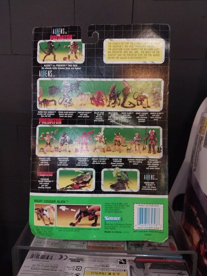 Aliens Night Cougar Alien Action Figure Kenner 1994 Xenomorph Toy New Sealed
