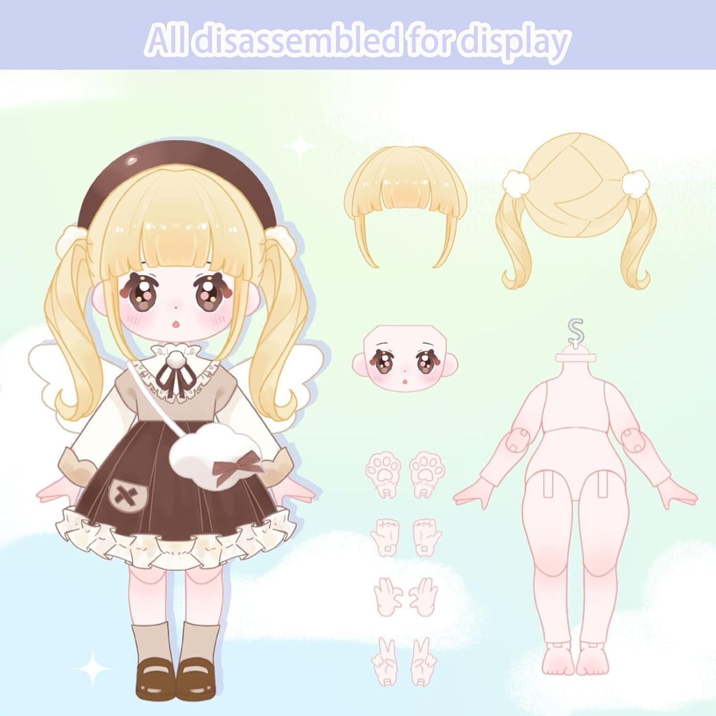 BJD Dolls Dream Town Series Blind Box Ball Jointed Doll Collectable Action Figure Posable Dress Up Doll
