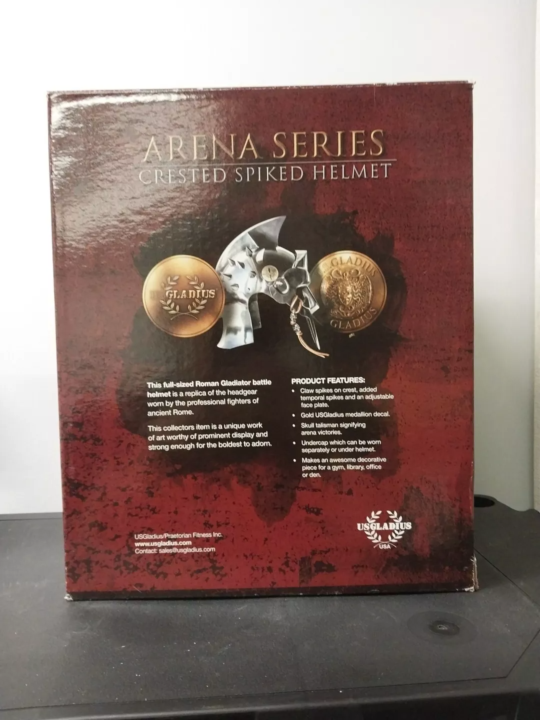 US Gladius Authentic Arena Series Crested Spiked Helmet