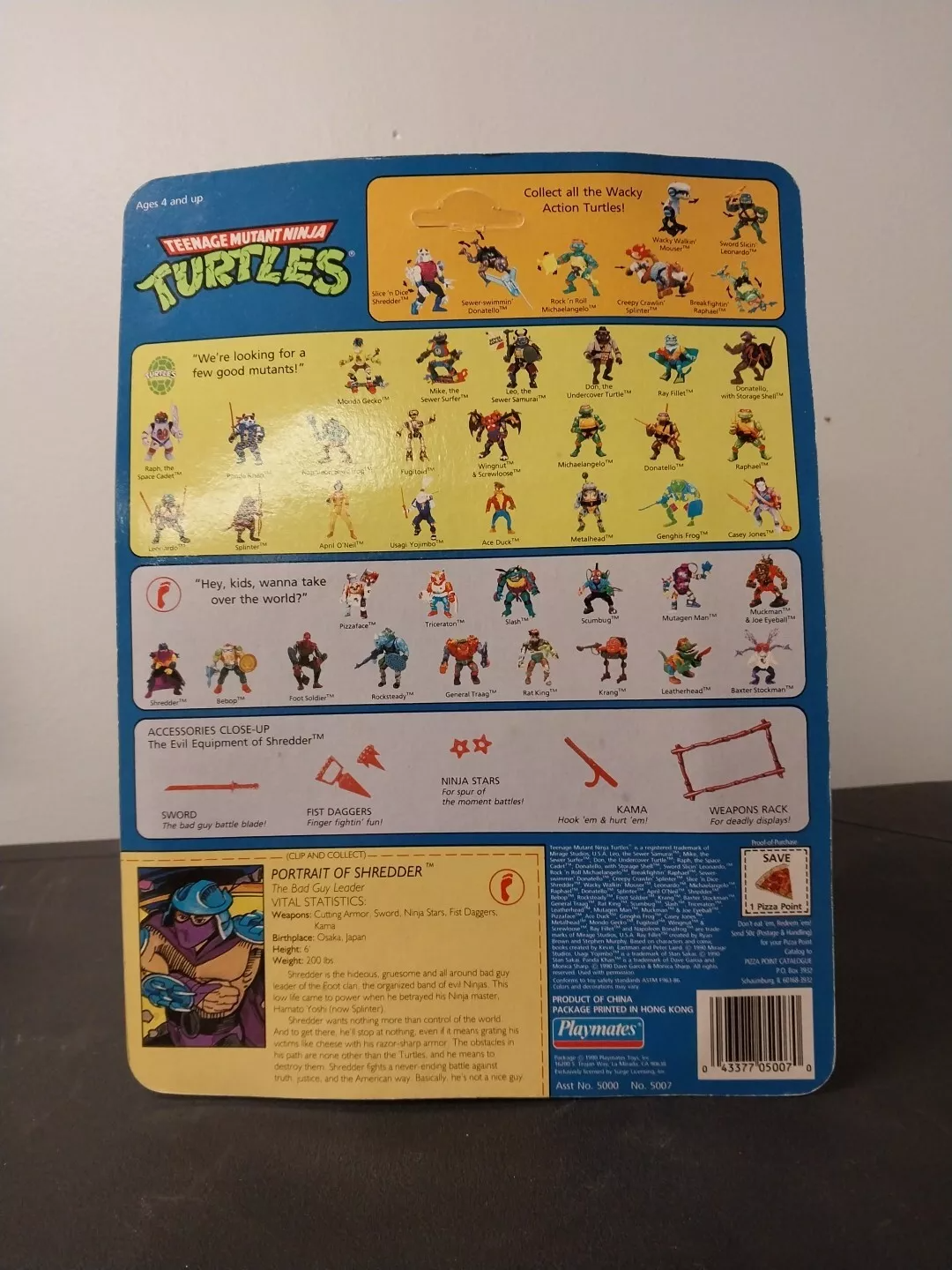 Teenage Mutant Ninja Turtles Shredder 5 inch Action Figure Unpunched