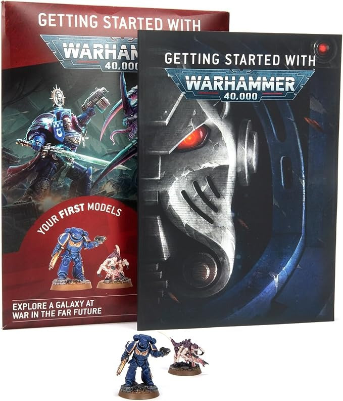 Games Workshop Getting Started with Warhammer 40,000 Kit with Space Marine and Necron Figurines