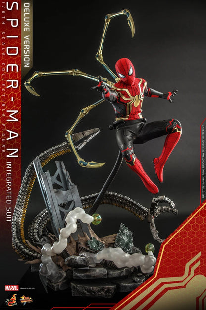Hot Toys Marvel Spider-Man Integrated Suit No Way Home Deluxe Version MMS624 1/6 Scale Collectable Figure