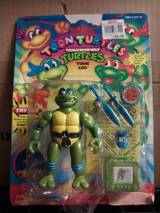 Teenage Mutant Ninja Turtles TMNT Toon Leo Figure Vintage 1992 MOC